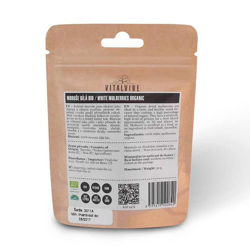 Vitalvibe - Vita Mullbär Ekologiska, 30 g - Bild 2