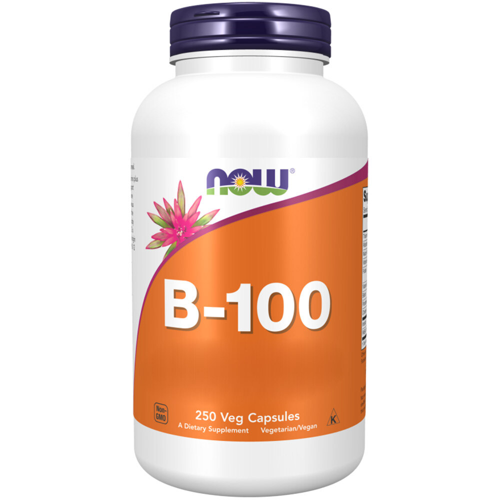 NOW - Vitamin B-100, 250 kapslar - Bild 4