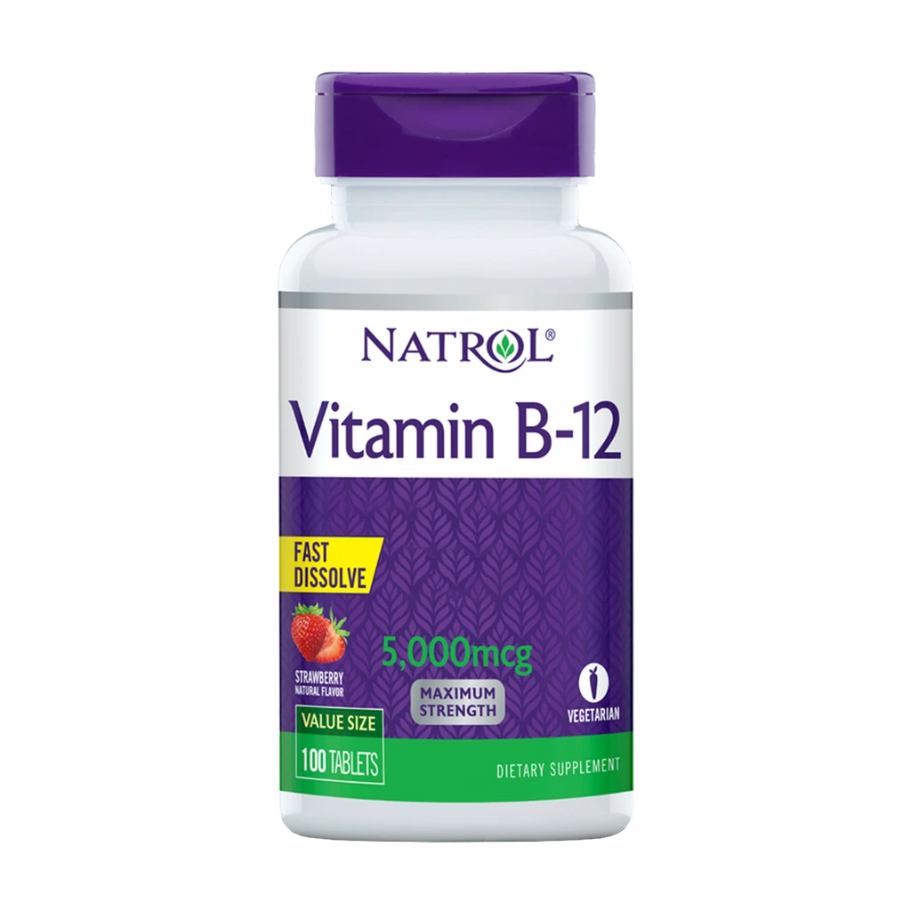 Natrol - Vitamin B-12 Snabblösande, 5000 mcg, 100 tabletter | Vitaminer och mineralerVissa vitaminerHälsokost | Apoteka