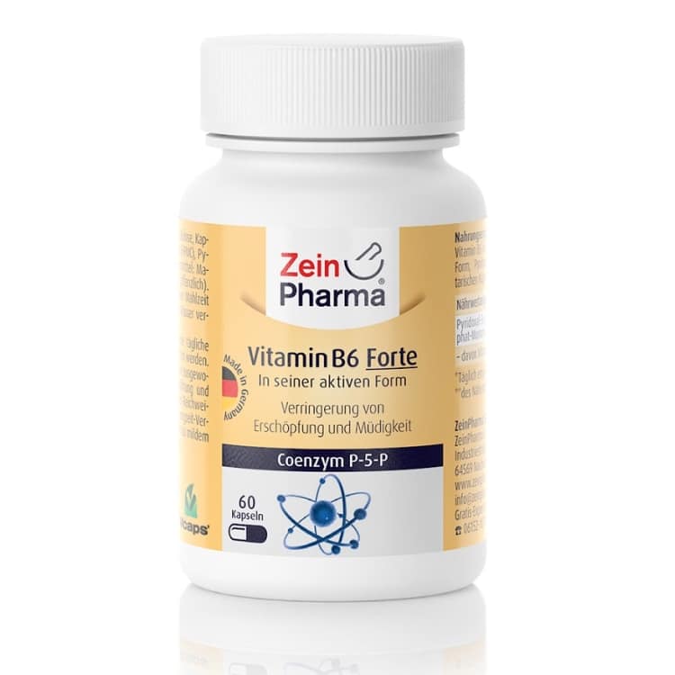 Zein Pharma - Vitamin B6 (P-5-P), 40 mg, 60 kapslar | Vitaminer och mineralerVissa vitaminerHälsokost | Apoteka