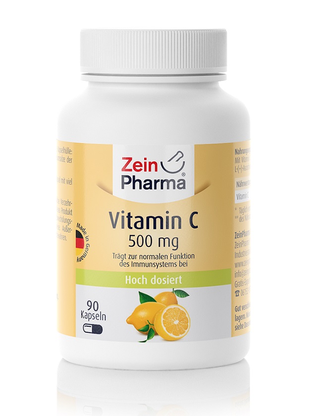 Zein Pharma - Vitamin C, 500 mg, 90 kapslar | Vitaminer och mineralerHälsa och välbefinnandeHälsokost | Apoteka