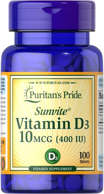 Puritans Pride - Vitamin D3, 400 IE, 100 tabletter | Vitaminer och mineralerHälsa och välbefinnandeHälsokost | Apoteka
