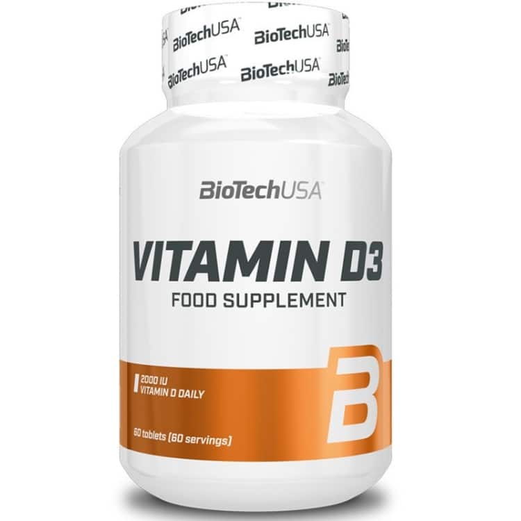 BioTechUSA - Vitamin D3, 50 mcg, 60 tabletter | Vitaminer och mineralerVitamin DD3 | Apoteka