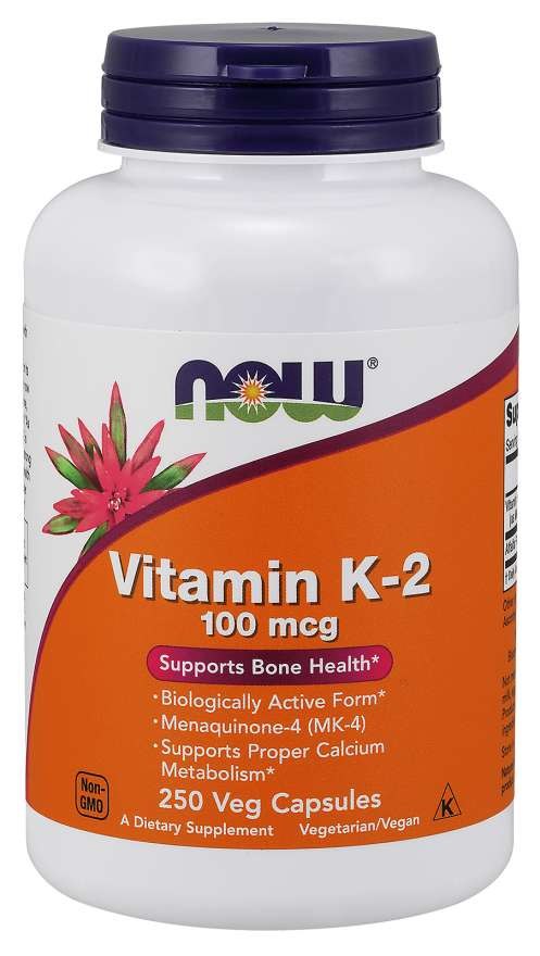NOW - Vitamin K-2, 100 mcg, 250 kapslar | Vitaminer och mineralerEnstaka vitaminerVitamin KHälsokostVeganska produkter | Apoteka