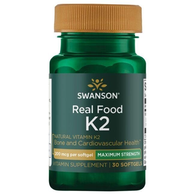 Swanson - Vitamin K-2 Naturlig, 200 mcg - 30 mjukkapslar | Vitaminer och mineralerHälsa och välbefinnandeVissa vitaminerK-vitaminHälsokost | Apoteka