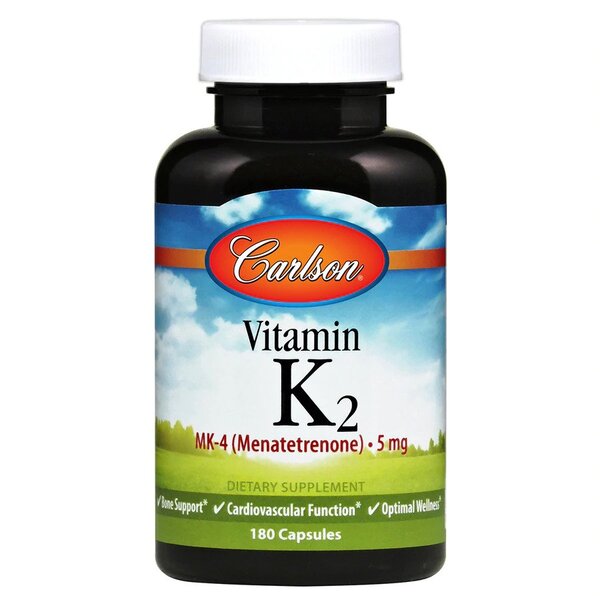 Carlson Labs - Vitamin K2 MK-4, 5 mg, 180 kapslar | Vitaminer och mineralerEnstaka vitaminerVitamin K | Apoteka