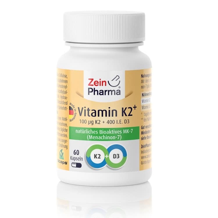 Zein Pharma - Vitamin K2 Menakinon-7, 100 mcg, 60 kapslar | Vitaminer och mineralerHälsa och välbefinnandeEnstaka vitaminerVitamin K | Apoteka