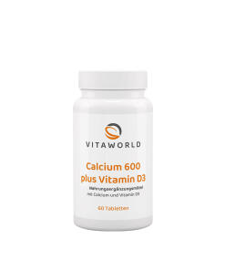 Vitaworld Calcium 600 plus vitamin D3 (60 Tablets)