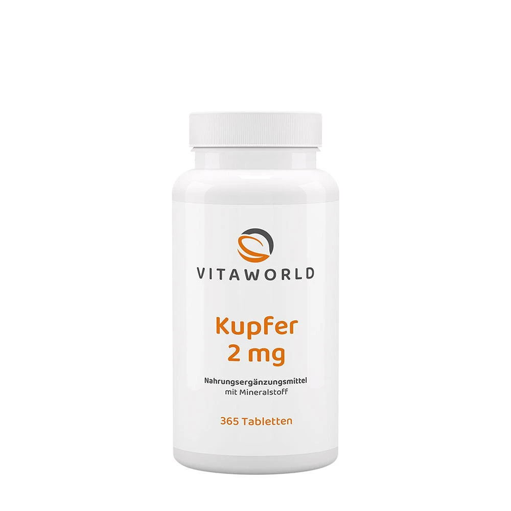Vitaworld - Koppar 2 mg, 365 tabletter | Hälsokost | Apoteka