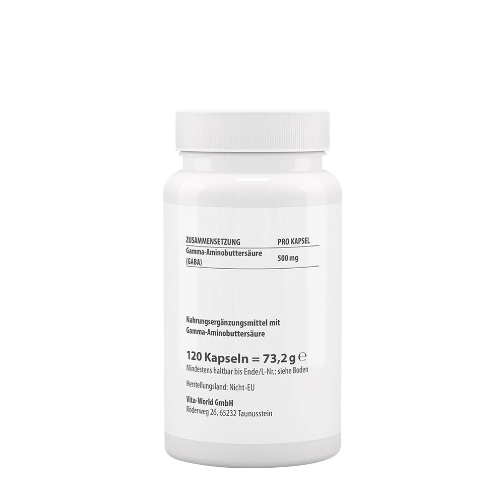 Vitaworld - GABA 500 mg, 120 kapslar - Bild 2