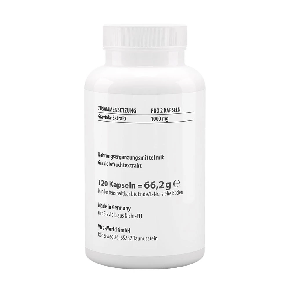 Vitaworld - Graviolaextrakt, 500 mg (120 kapslar) - Bild 2
