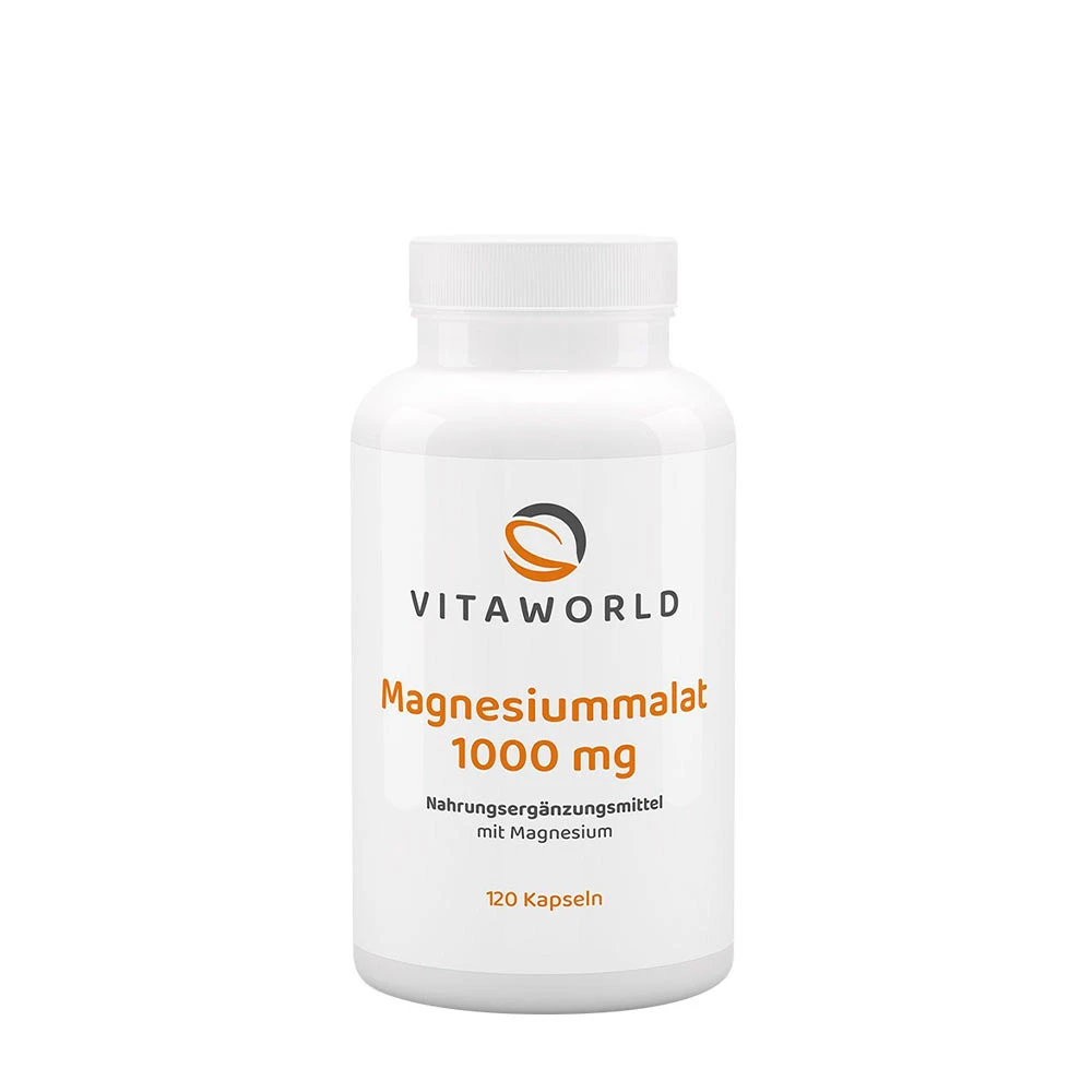 Vitaworld - Magnesiummalat, 1000 mg, 120 kapslar | HälsokostMagnesium | Apoteka
