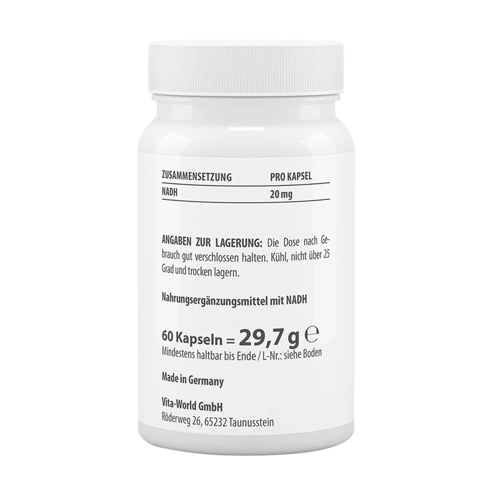 Vitaworld - NADH 20 mg, 60 kapslar - Bild 2