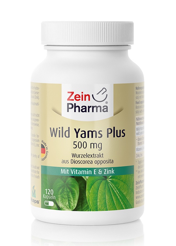 Zein Pharma - Wild Yams Plus, 500 mg - 120 kapslar | Vitaminer och mineralerHälsa och välbefinnandeKosttillskott för kvinnor | Apoteka