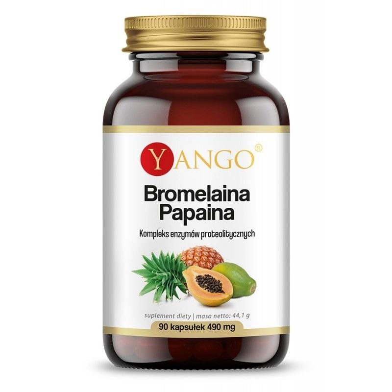 Yango - Bromelain + Papain, 90 kapslar | Vitaminer och mineralerMatsmältningshälsaEnzymer | Apoteka