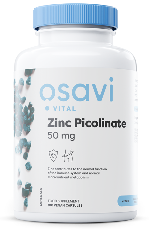 Osavi - Zinkpikolinat, 50 mg - 180 vegankapslar | Vitaminer och mineralerEnstaka mineralerZinkKosttillskott för kvinnor | Apoteka