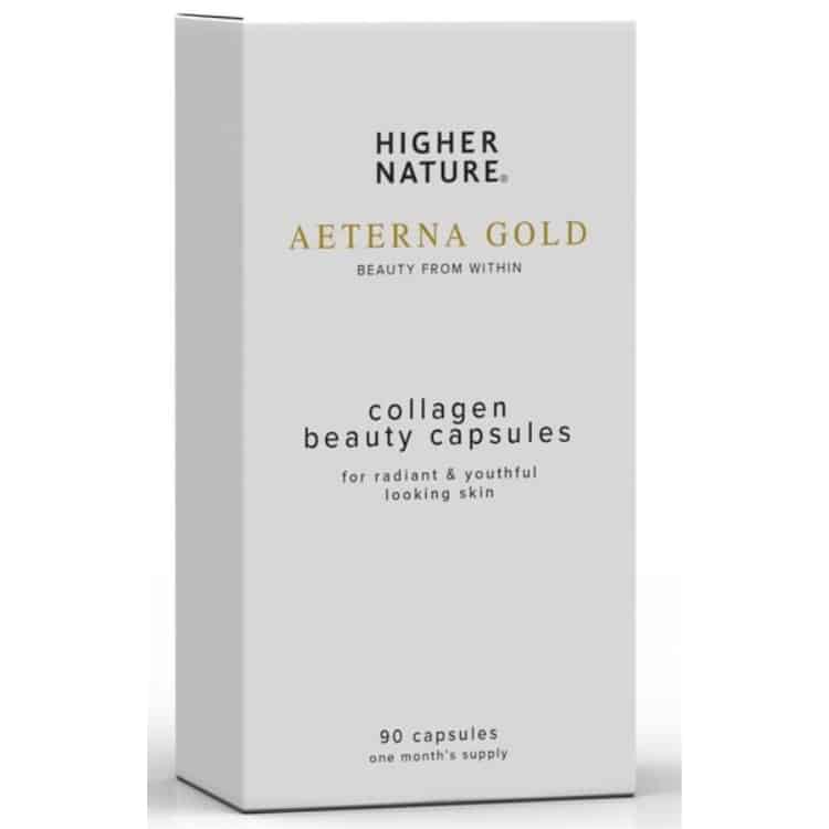 Higher Nature - Aeterna Gold Kollagen Skönhetskapslar, 90 kapslar | Vitaminer och mineralerHälsa och välbefinnandeHälsokostKollagenFräsch hudMSM | Apoteka