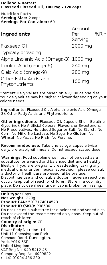 Holland & Barrett - Hörfröolja, storlek - Bild 2