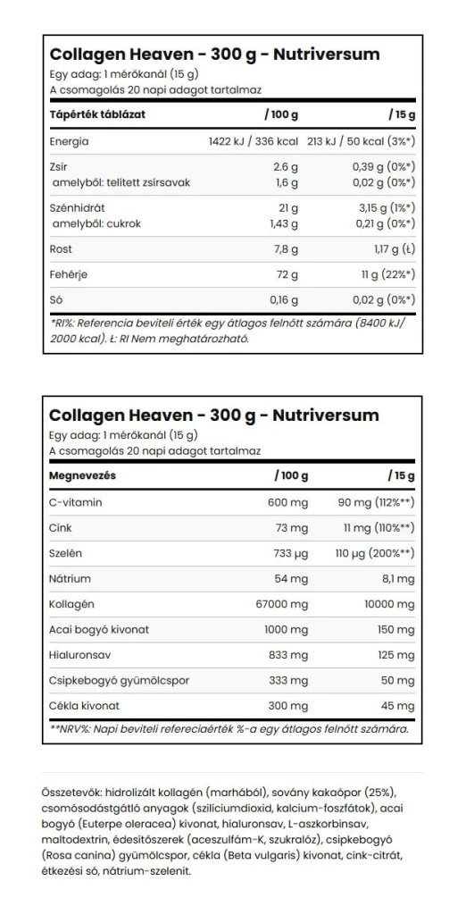 Nutriversum - Collagen Heaven, 300 g, Bedeco Cocoa | HälsokostKollagen | Apoteka