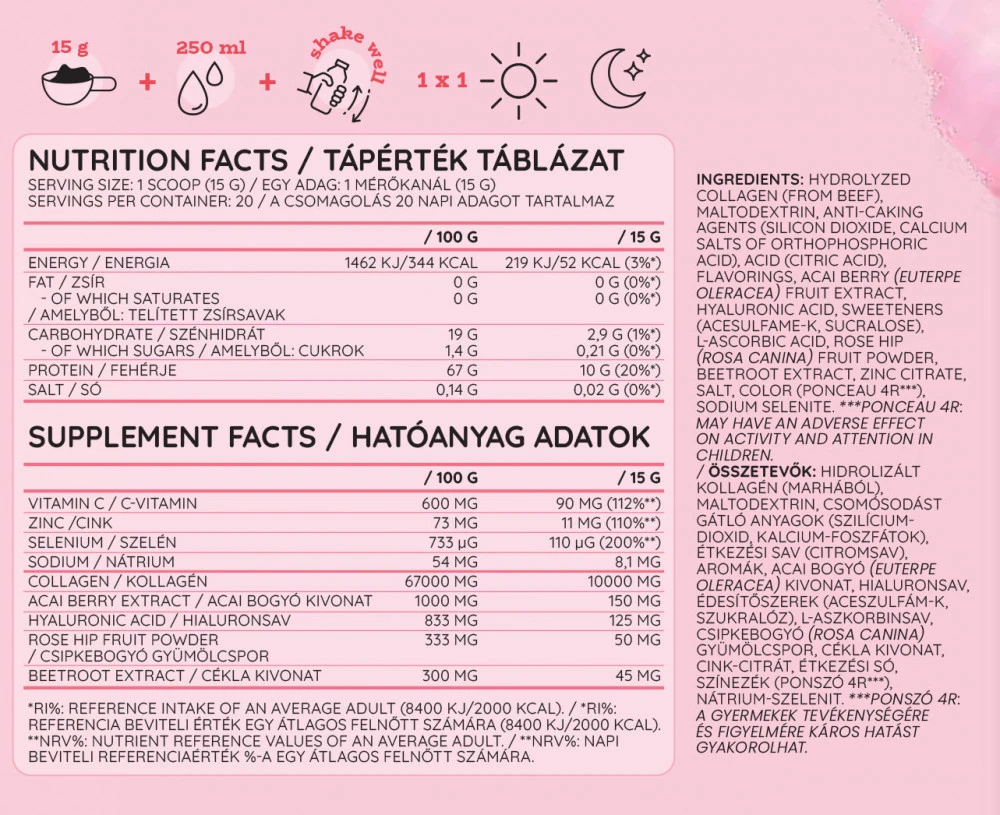 Nutriversum - Collagen Heaven, 300 g, Rosélemonad - Bild 5