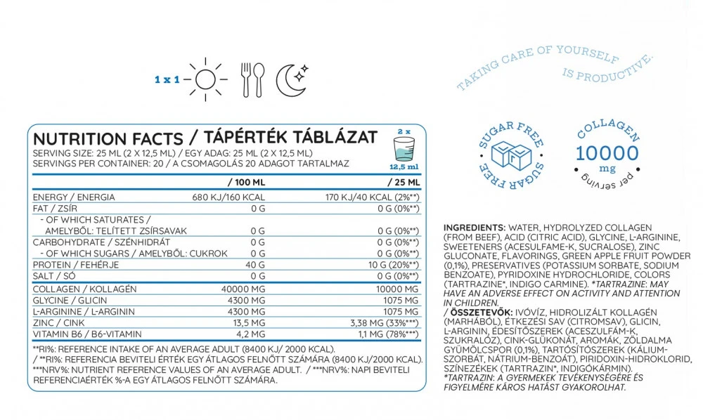 Nutriversum - Flytande Kollagen 10 000 mg Utan Socker, 500 ml, Grönt Äpple | HälsokostKollagen | Apoteka