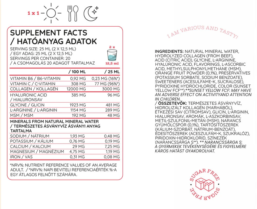 Nutriversum - Flytande MSM+C Hyaluron Kollagen för kvinnor, 500 ml, Apelsin | HälsokostKollagenMSM | Apoteka