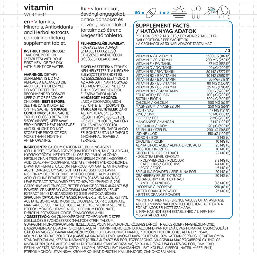 Nutriversum - Vitamin Women, 60 tabletter | HälsokostKollagen | Apoteka