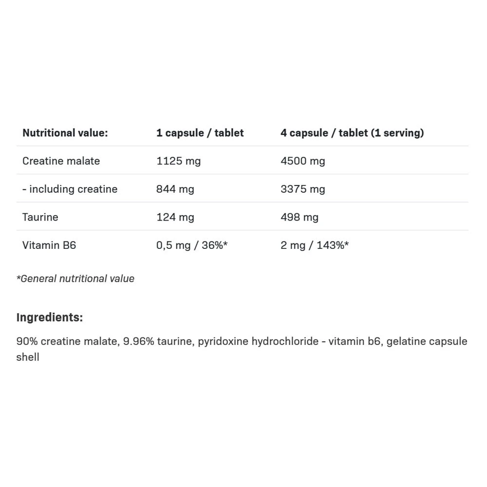 Allnutrition - 3-Creatine Malate 1250 XtraCaps, 360 kapslar - Bild 2