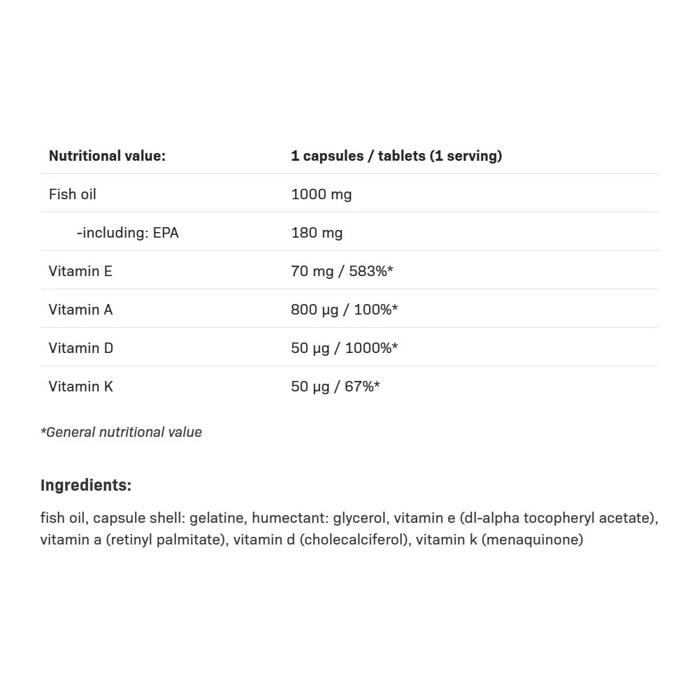Allnutrition - ADEK + Omega 3 Strong, 90 kapslar - Bild 4