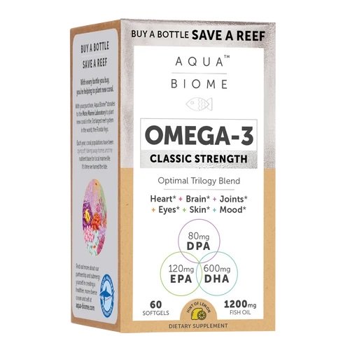 Enzymedica - Aqua Biome Omega-3 Klassisk Styrka, 1200 mg (Citron), 60 mjuka kapslar | Hälsa och välbefinnandeOmega och fiskoljaHälsokost | Apoteka