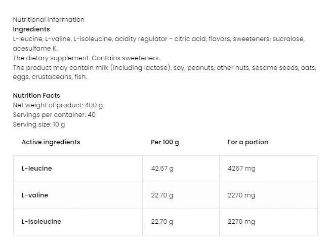 OstroVit - BCAA Instant Cola, 400g - Bild 4