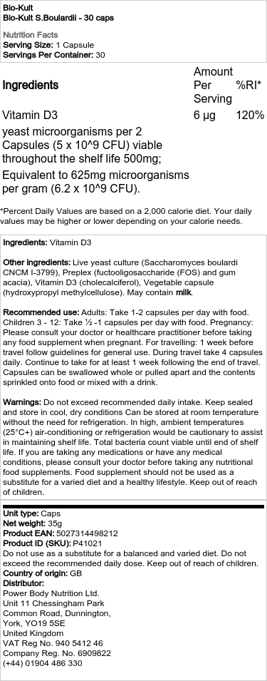 Bio-Kult - Bio-Kult S. Boulardii, 30 kapslar - Bild 2