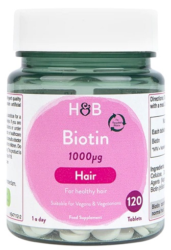 Holland &amp; Barrett - Biotin, 1000 mcg, 120 tabletter | Vitaminer och MineralerVeganska produkterHälsa och välbefinnandeVissa vitaminerHälsokostBiotin | Apoteka