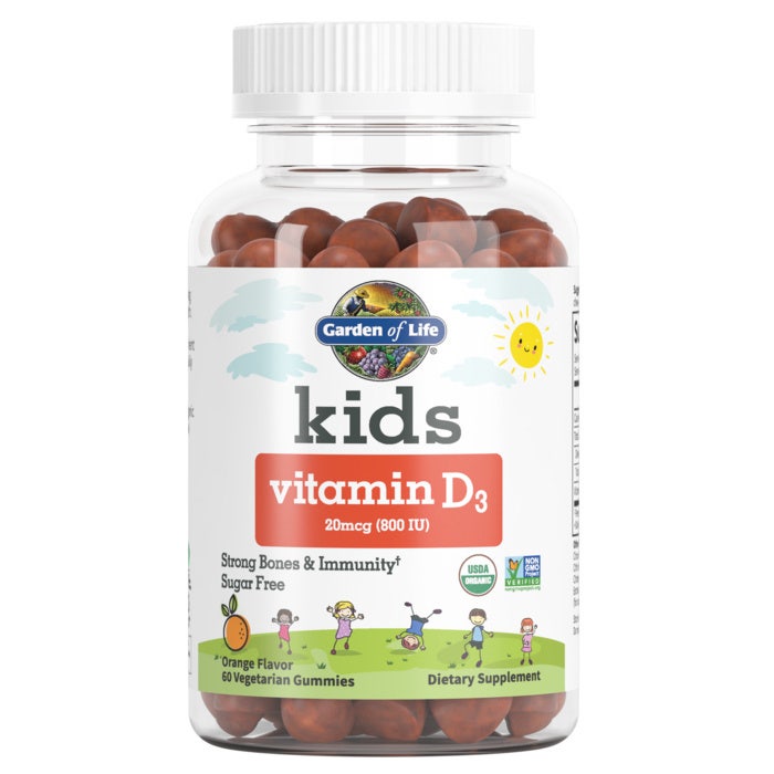 Garden of Life - Barns Vitamin D3, Apelsin, 60 vegetariska gummier | Vitaminer och MineralerVissa vitaminerHälsokostGummibär | Apoteka