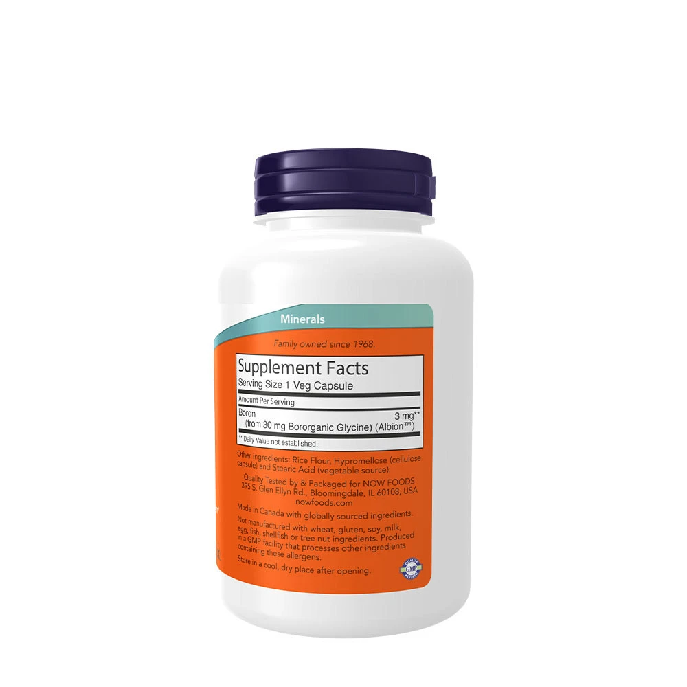 NOW - Bor, 3 mg, 250 kapslar - Bild 5