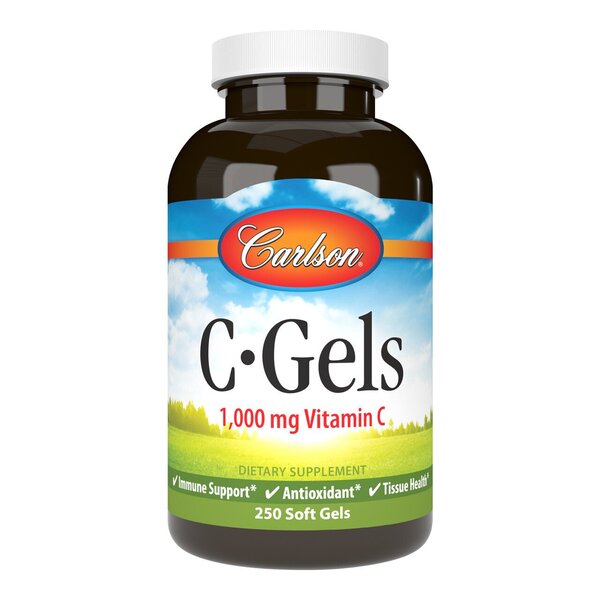 Carlson Labs - C-Gels, 1000 mg - 250 mjuka kapslar | Vitaminer och MineralerHälsa och välbefinnandeVissa vitaminerHälsokostNordisk vitalitet | Apoteka