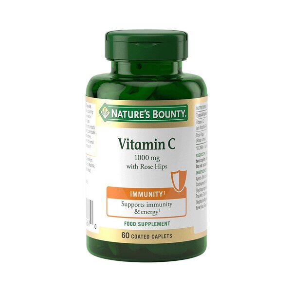 Natures Bounty - C-vitamin 1000 mg med Nypon, 60 överdragna kapslar | Vitaminer och MineralerVeganska produkterVissa vitaminerC-vitaminHälsokost | Apoteka