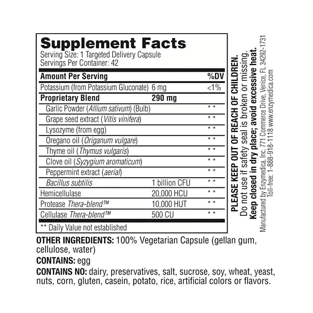 Enzymedica - Candidase Extra Strength, 42 kapslar - Bild 7