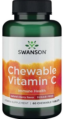 Swanson - Tuggbar Vitamin C, Naturlig Körsbärssmak, 60 tuggtabletter | Vitaminer och MineralerVissa vitaminerHälsokost | Apoteka