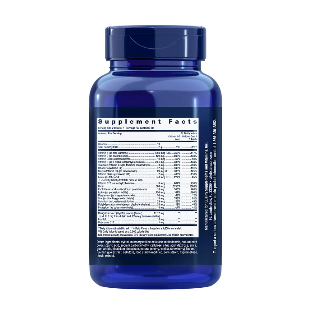 Life Extension - Children's Formula Life Extension Mix, Naturlig Bärsmak - 120 tuggtabletter - Bild 3