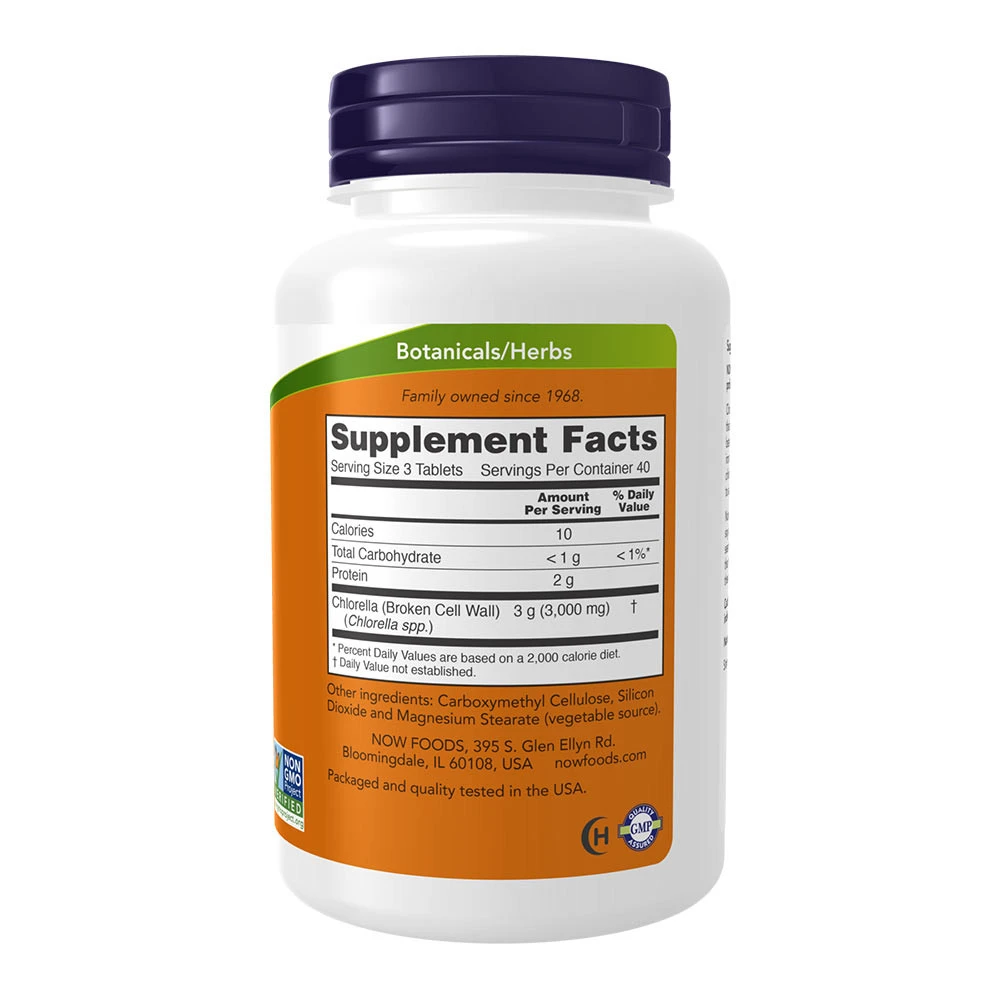 NOW Foods - Chlorella, 1000 mg, 120 tabletter - Bild 4
