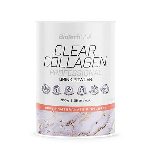 BioTechUSA - Clear Collagen Professional, Ros &amp; Granatäpple - 350g | Hälsa och välbefinnandeHår och naglarHälsokostKollagenFräsch hud | Apoteka