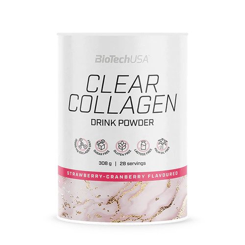 BioTechUSA - Clear Collagen, Jordgubb-Tranbär, 308g | Hälsa och välbefinnandeHälsokostKollagenFräsch hud | Apoteka