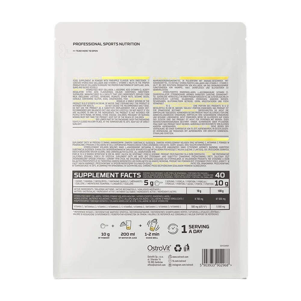 OstroVit - Kollagen + Vitamin C, Ananas, 400g - Bild 4