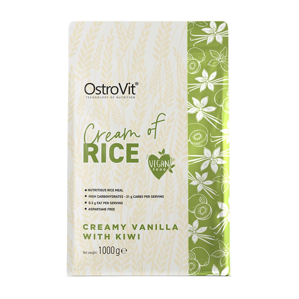 OstroVit - Cream of Rice, Krämig Vanilj med Kiwi, 1000g - Bild 9
