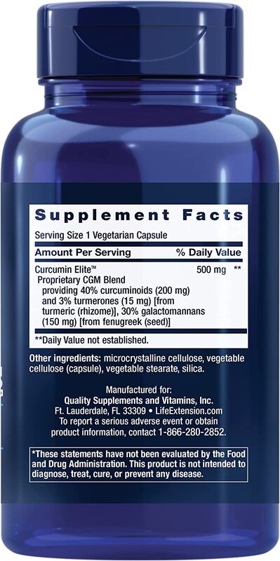 Life Extension - Curcumin Elite Gurkmejaextrakt, 60 kapslar - Bild 3