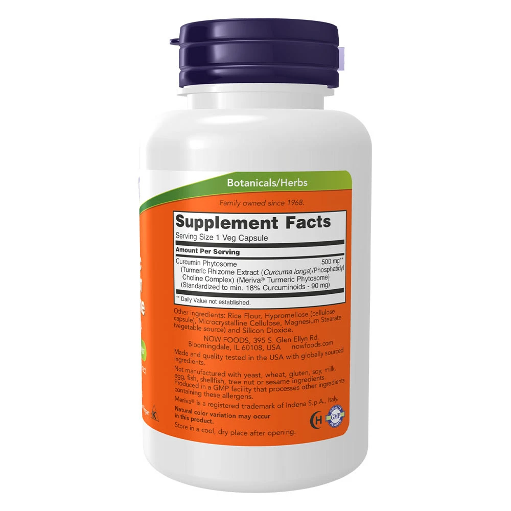 NOW Foods - Curcumin Fytosom, 60 kapslar - Bild 2