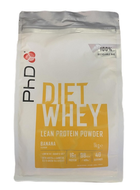 PhD - Diet Whey, Banan, 1000g | HälsokostProteinerProteinmatrisFitness och träning | Apoteka