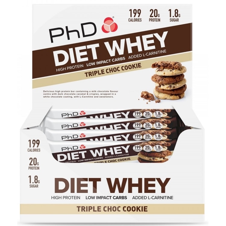 PhD - Diet Whey Bar, Dubbel Choklad Brownie - 12 barer | CLA (konjugerad linolsyra)HälsokostProteinerProteinbarsFitness och träning | Apoteka