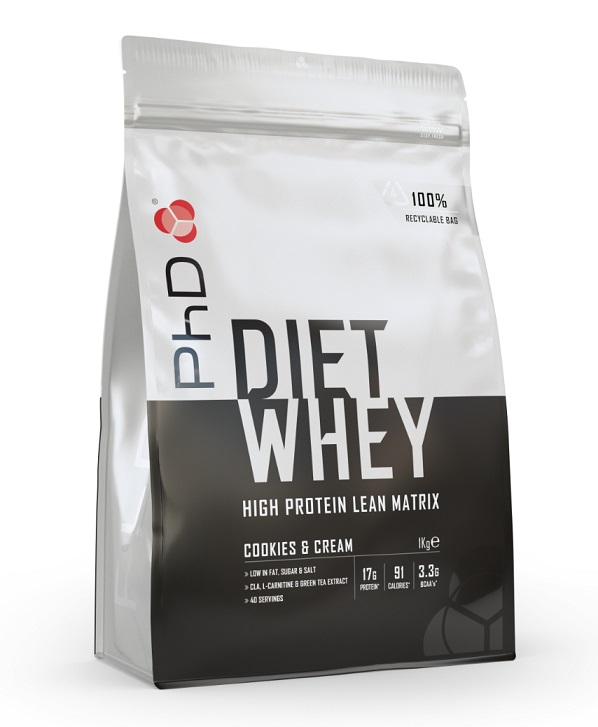 PhD - Diet Whey, Cookies &amp; Cream, 1000g | HälsokostProteinerProteinmatrisFitness och träning | Apoteka